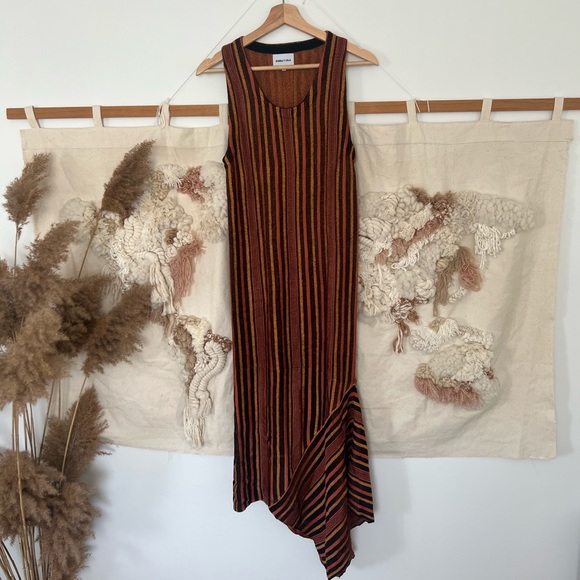 Knit bronze gold midi dress by Bimba & Lola - Picture 1 of 4